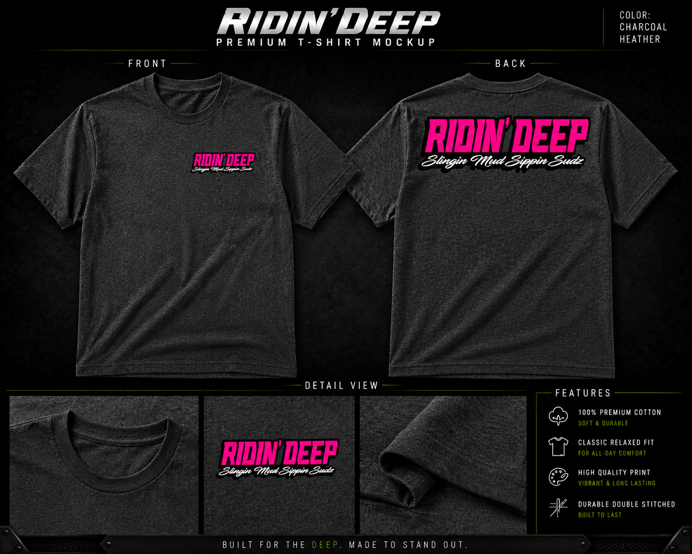Ridin’Deep logo Tee