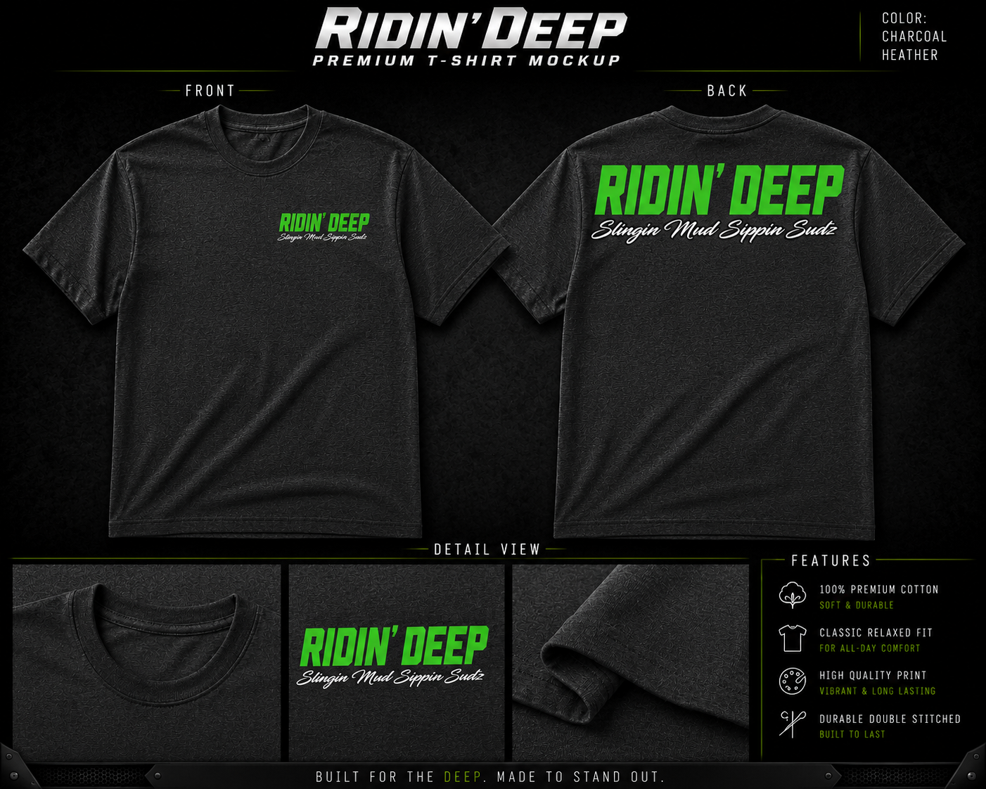 Ridin’Deep logo Tee